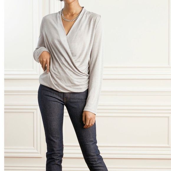 Stella & Dot Black Drape Blouse Sz. Medium/ Large - Picture 5 of 6